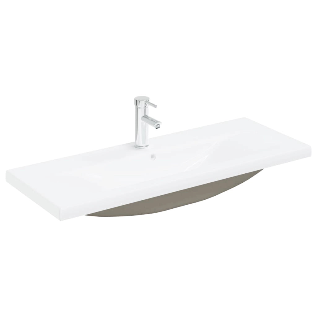 Mobile lavabo con lavabo integrato in legno ingegnerizzato rovere nero