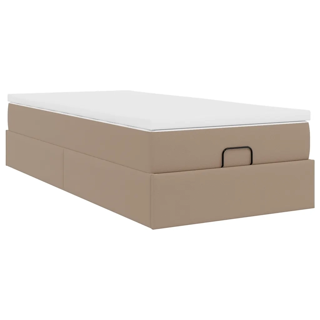 Struttura Letto Pouf con Materasso 100x200 cm Similpelle
