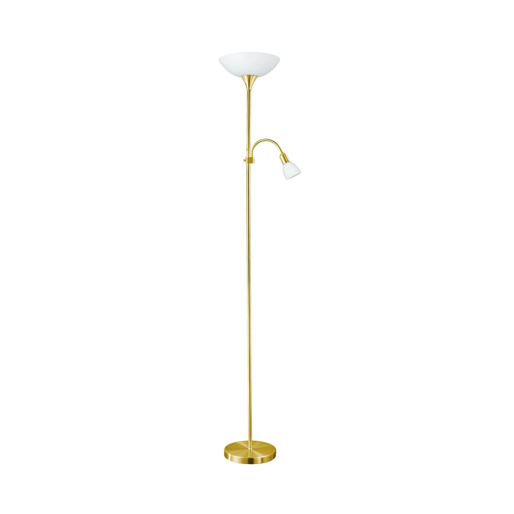 Piantana Contemporanea Up 2 2 Luci Acciaio Ottone E Ottone Opaco