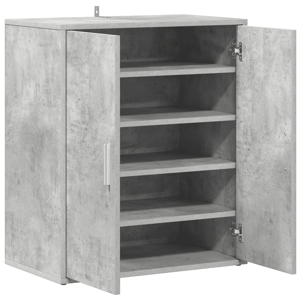 Scarpiera Grigio Cemento 60x35x70 cm in Truciolato 808922