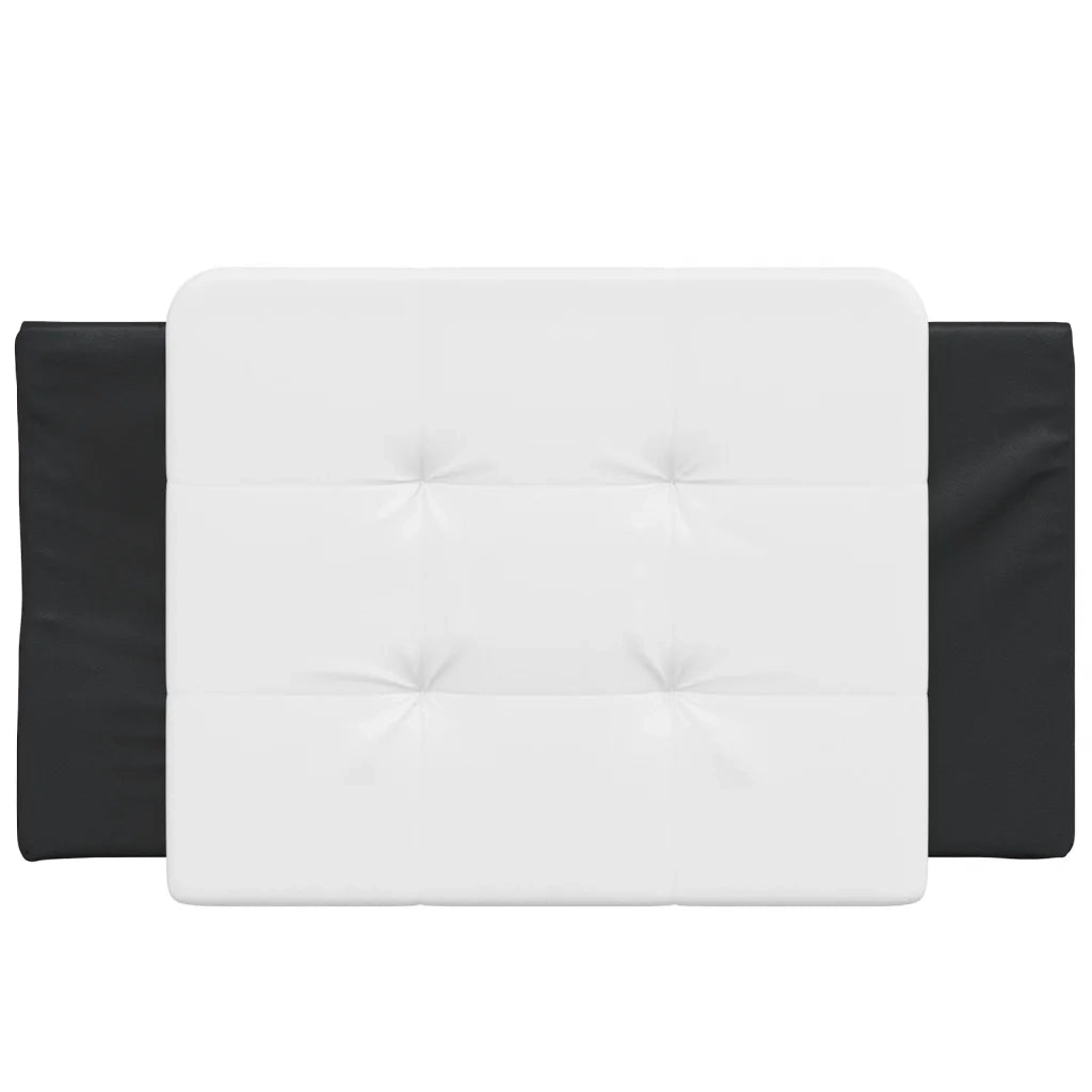 Coussin de tête de lit Zadar noir et blanc 80 cm similicuir