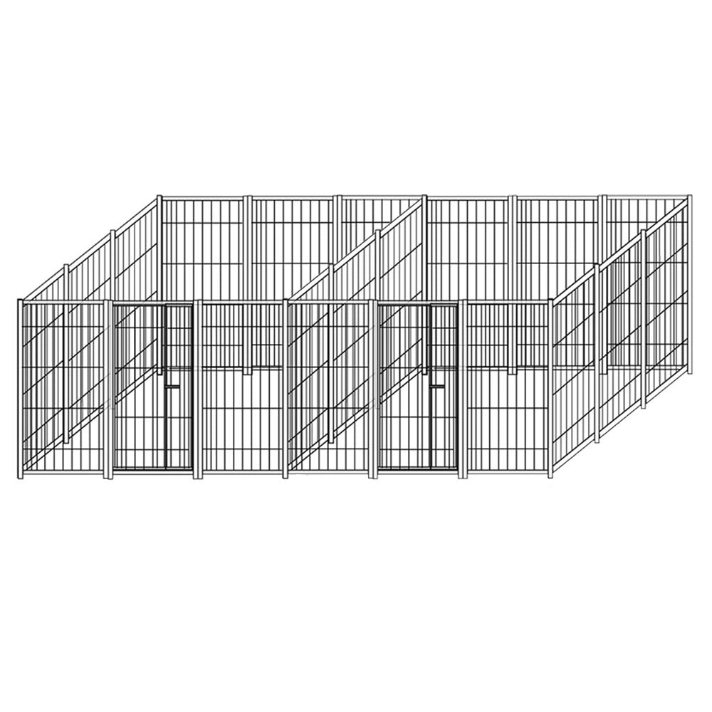 2 box in linea ciascuno da 3x3 metri modulare perimetrale con zincatura a caldo