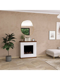 Camino elettrico da pavimento con cassetta da 600 senza riscaldamento Bianco opaco - VENA