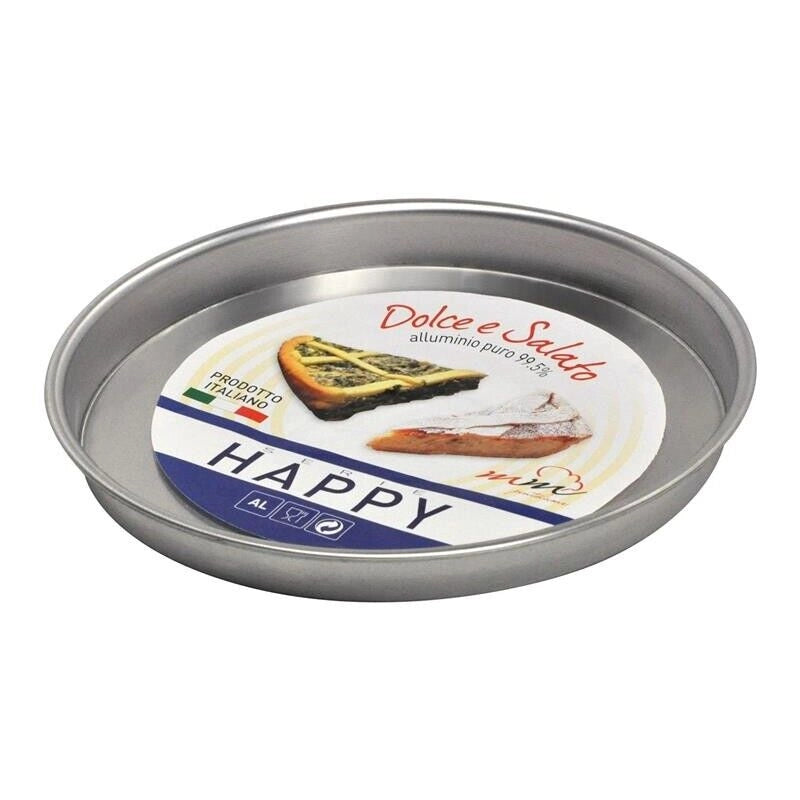 TEGLIA IN ALLUMINIO PURO PER CROSTATA HAPPY RUOTO  CM 32 DIAMETRO