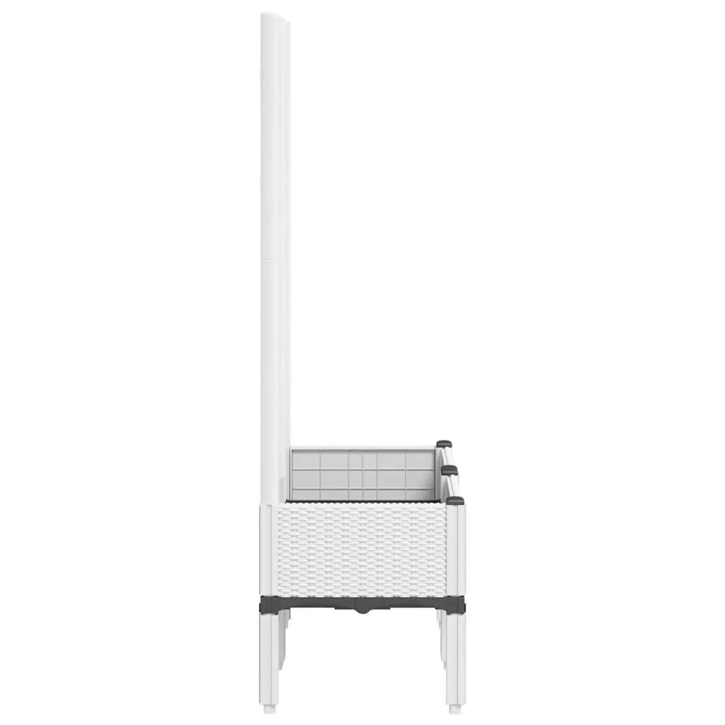 Fioriera da Giardino con Graticcio Bianco 80x40x142 cm PP 367924