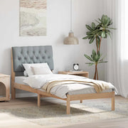 Letto con Testiera Rivestita con testiera Marrone 75 x 190 cm 878859