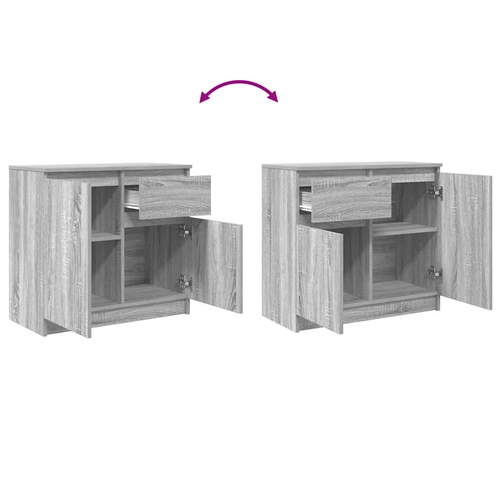 Credenza con Cassetto Grigio Sonoma 71x35x65 cm in Truciolato