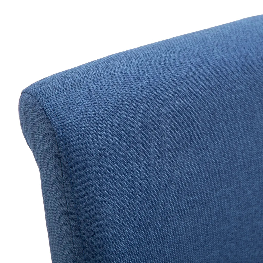Sedie da Pranzo 4 pz Blu in Tessuto 249028