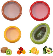 4 siliconen contenitori per frutta e verdura, con coperchio, a prova d'aria, per avocado e frutta, frigorifero per conservazione di frutta e verdura