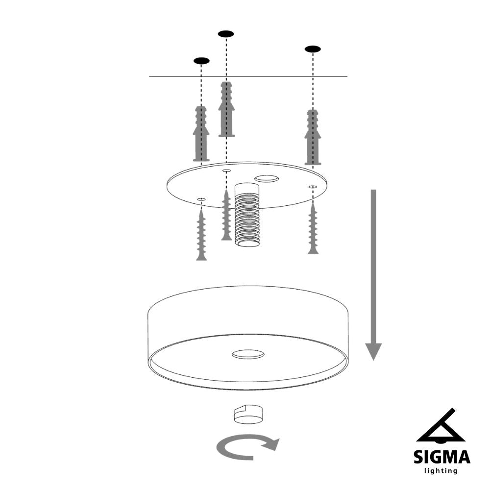 Plafoniera moderna bianca tripla Holi 3xE27 Sigma Lighting