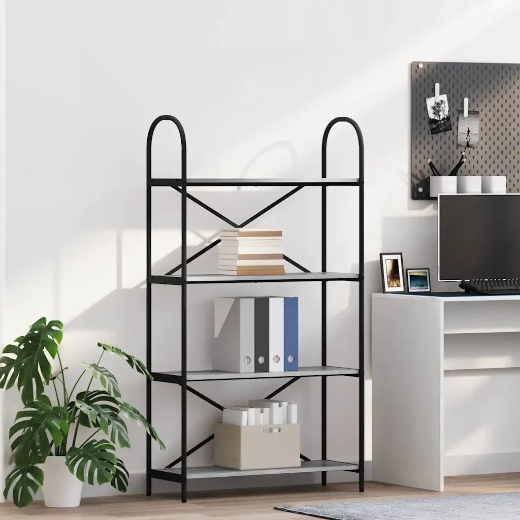 Libreria Grigio Sonoma 80 x 30 x 146 cm Legno multistrato