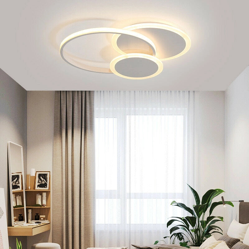 LAMPADARIO MODERNO LED PER CAMERA DA LETTO SOGGIORNO PLAFONIERA DA SOFFITTO 37W LUCE FREDDA 6500K