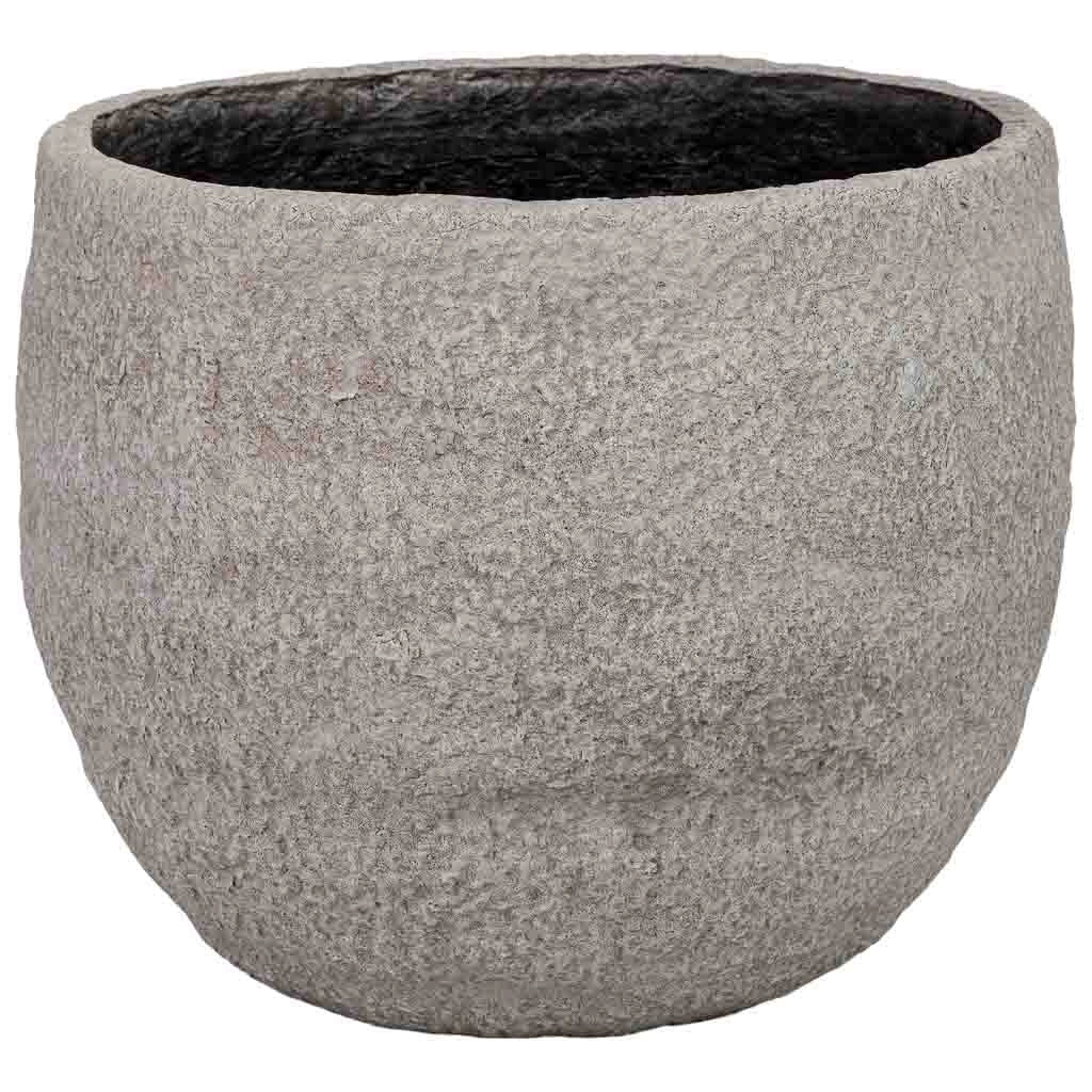 Vaso in fibra di vetro beige 34x34x28,5 cm