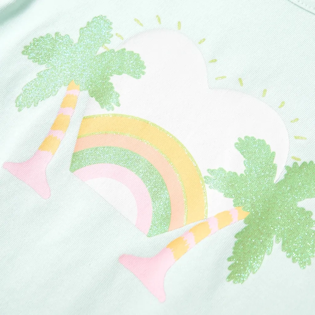 Maglietta da Bambina Menta Chiaro 116 10426