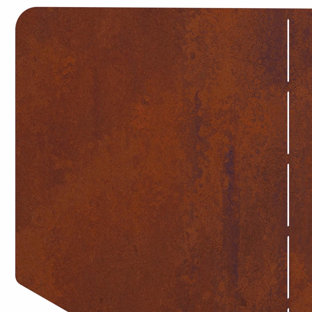 Bordura per Prato 4 pcs 100 x 45 cm Acciaio Ruggine 8008902