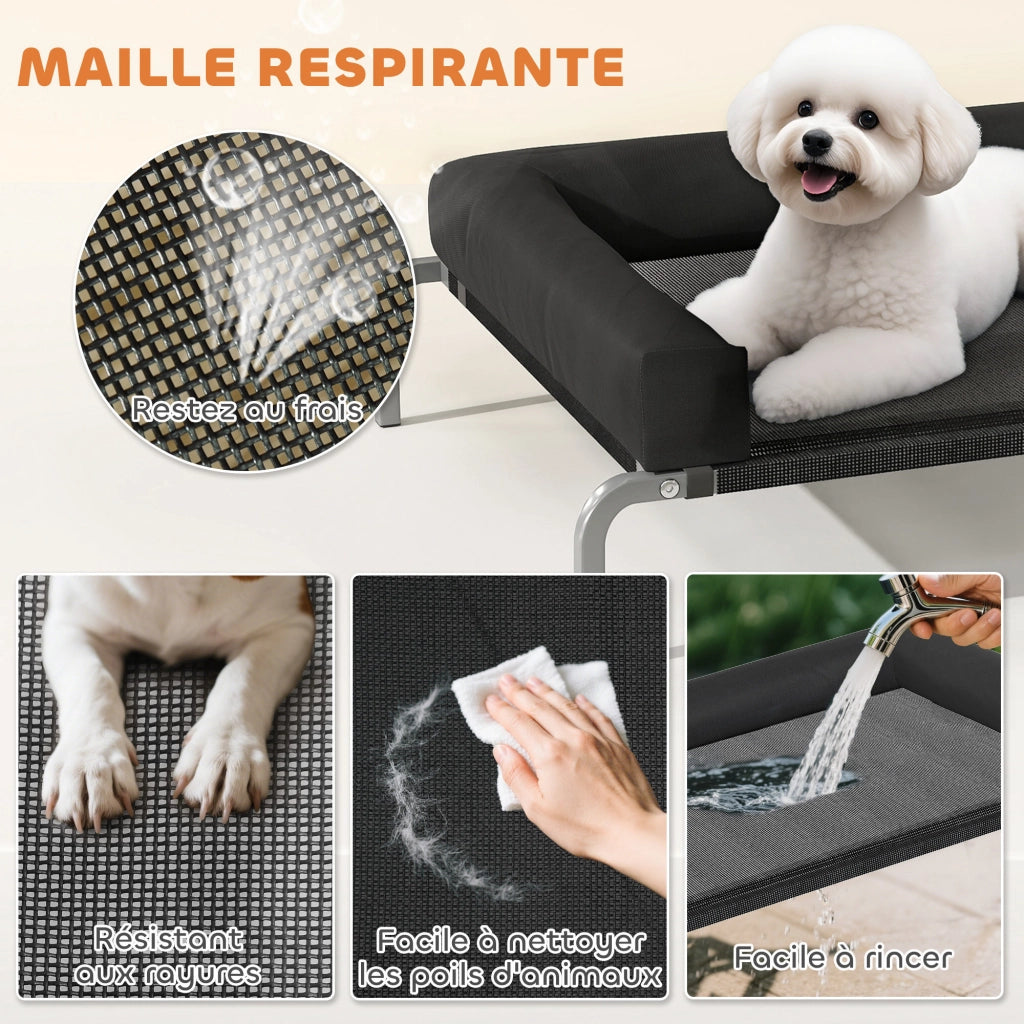 Letto per Cane Raffrescante ¨C zephmum ¨C Nero 90x65x30 cm