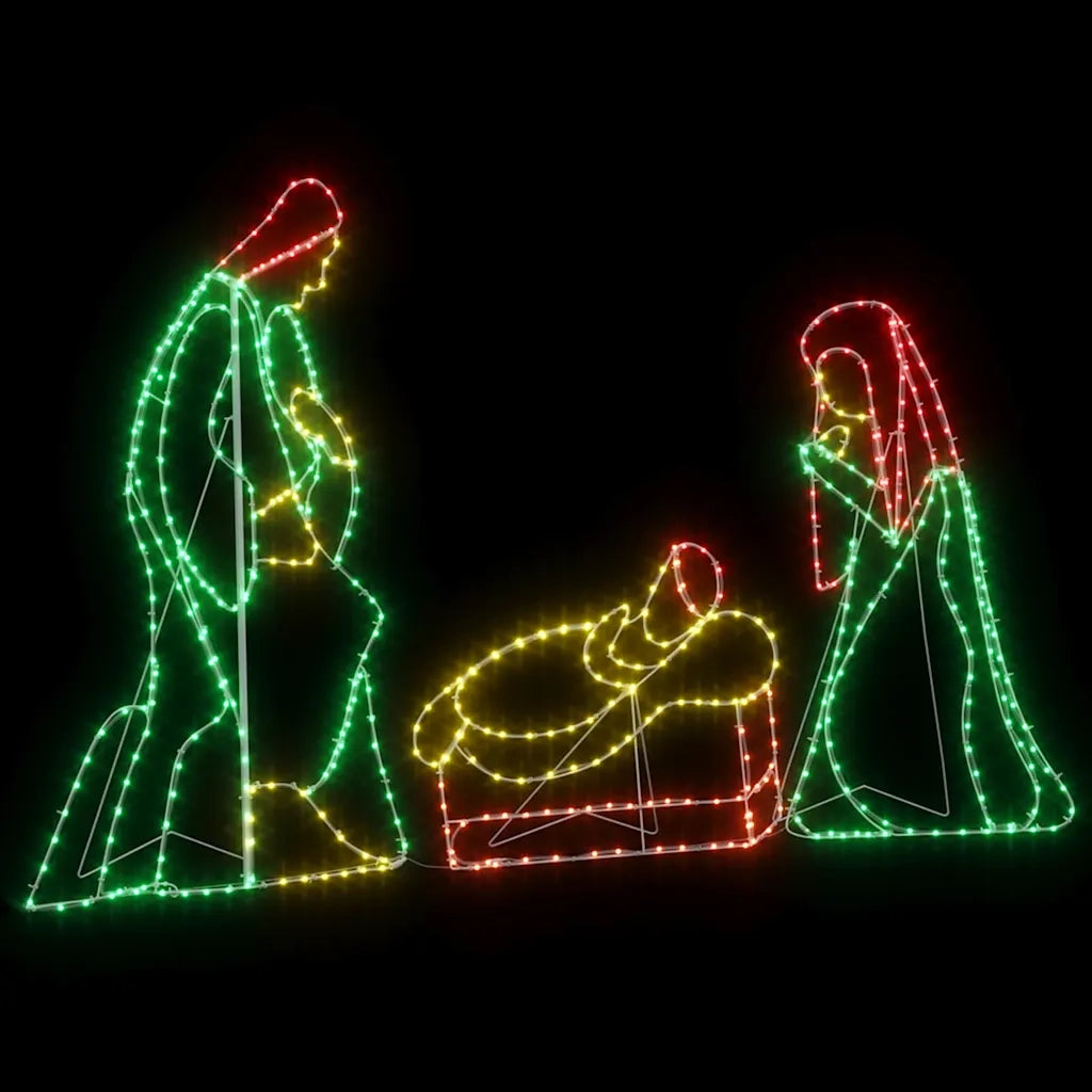 Scena natalizia illuminata Multicolore 112 x 71,5 cm PVC CFW9353775