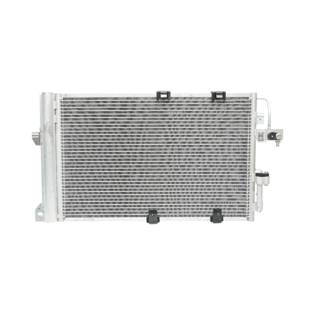 Condensatore aria condizionata – Opel Astra, Astra G, Astra G Break, Zafira Dimensioni: 580 × 378 × 16 mm Codici OEM compatibili: 24431901, 95515190, 13192901, 1850112, 93183305, 1850291