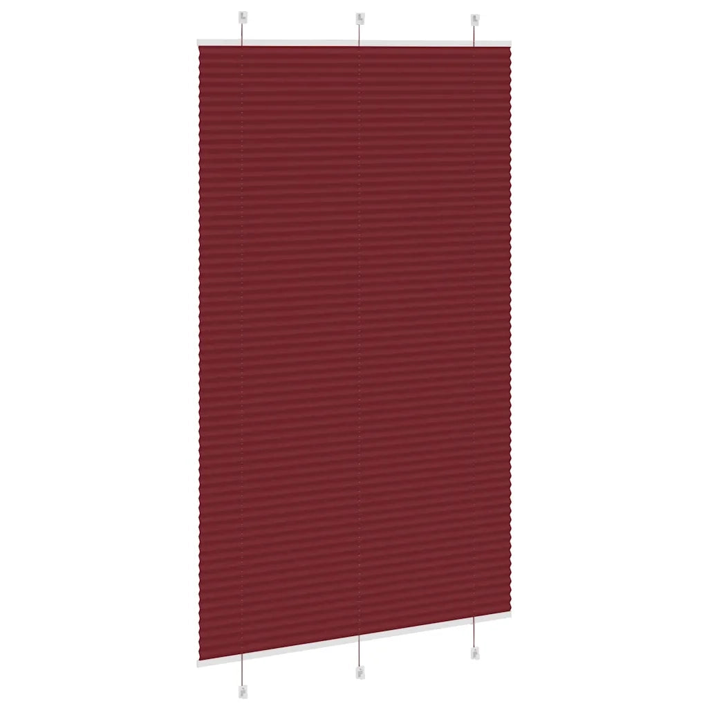 Tenda Plissettata Rosso Bordeaux 120x200 cm Larghezza Tessuto 4015266