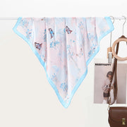 Sciarpa da donna in seta stampata, elegante e versatile, perfetta per la primavera e l'estate, sciarpa/fascia per capelli in seta con protezione solare.