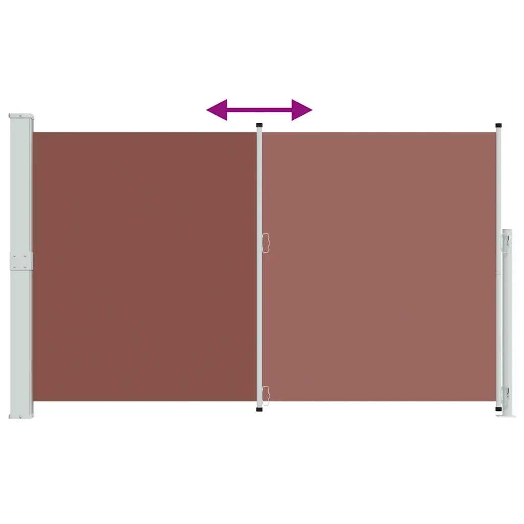 Tenda da Sole | Tenda laterale Retrattile per Patio 180x300 cm Marrone