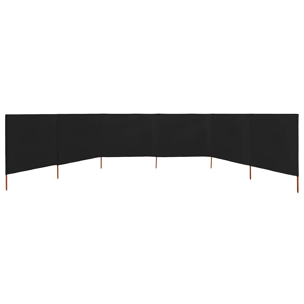 Paravento a 6 Pannelli in Tessuto 800x80 cm Nero CFW9617910