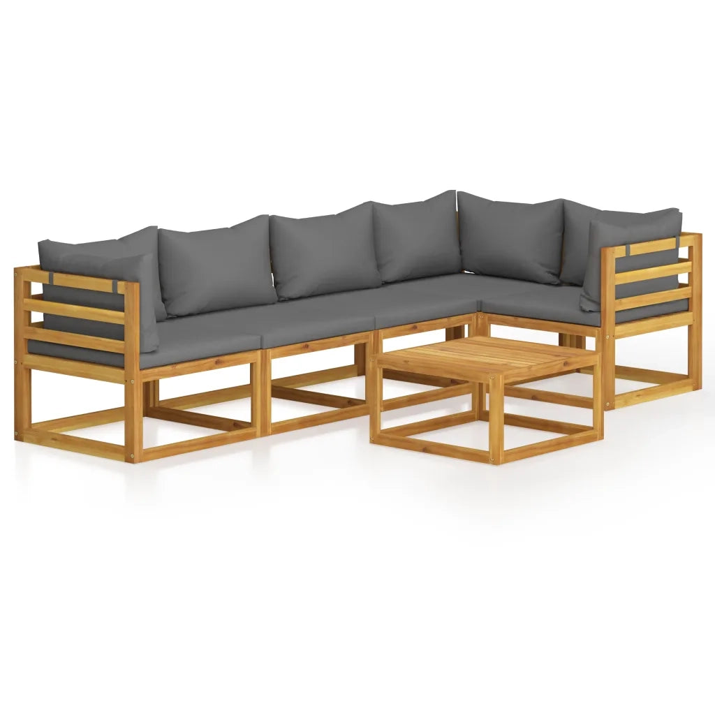 Set Divani da Giardino 6 pz con Cuscini in Massello di Acacia 3057625