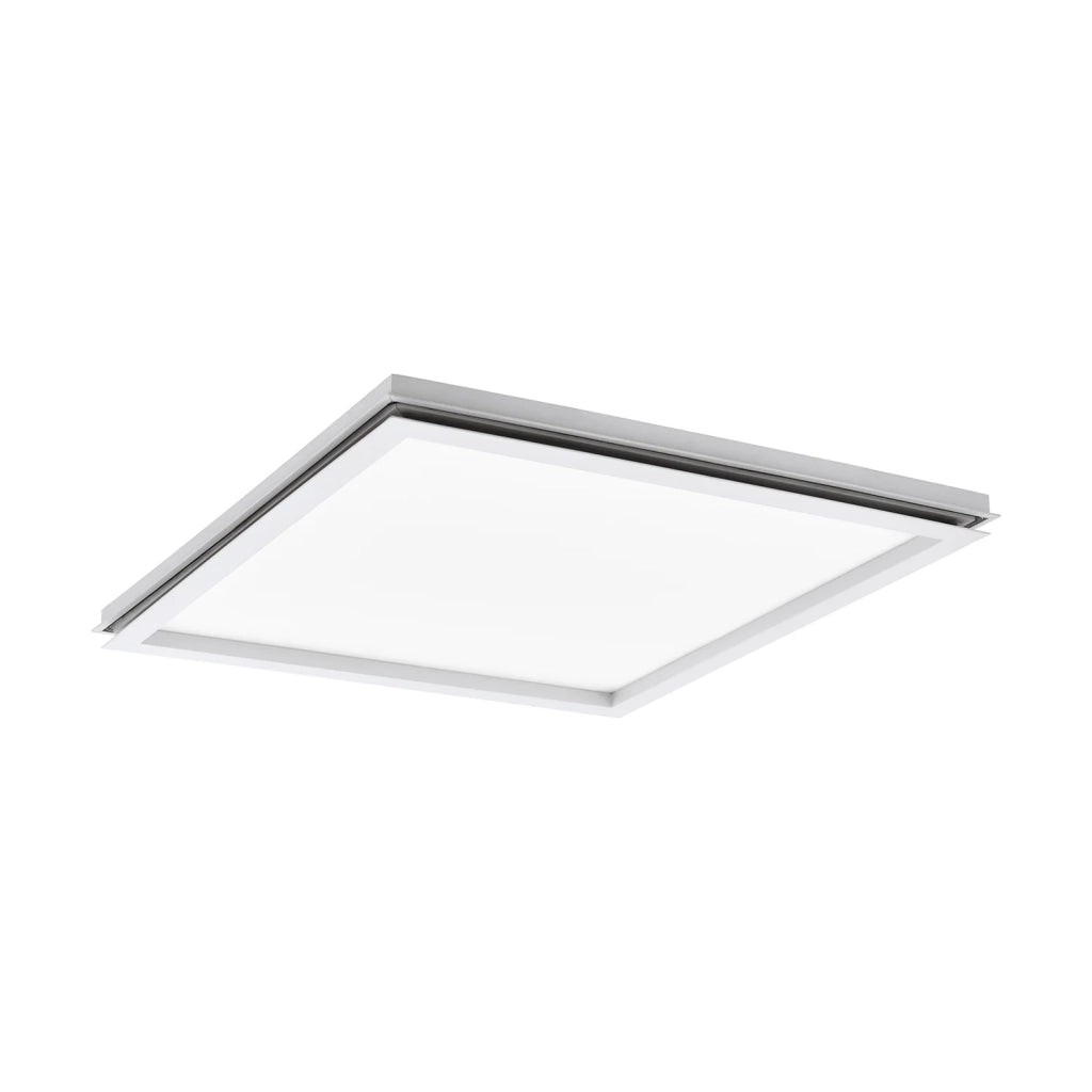 Plafoniera Minimal Lazaras Alluminio Bianco Luce Led Integrato 22W Ip20