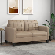 Divano a 2 Posti-Sofa 2 Posti Cappuccino 140 cm in Similpelle 954602