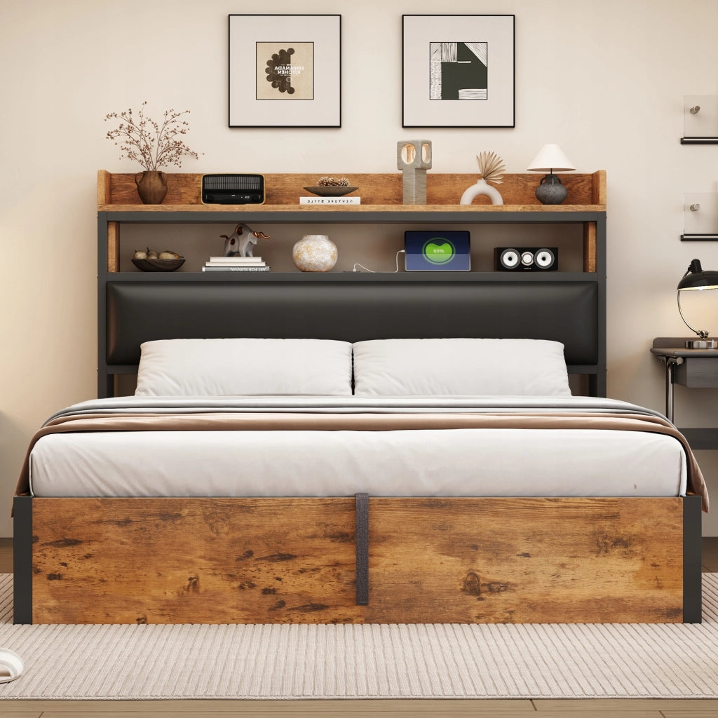 Letto 180x200 Vintage - Xylo - Colore Nero senza Materasso