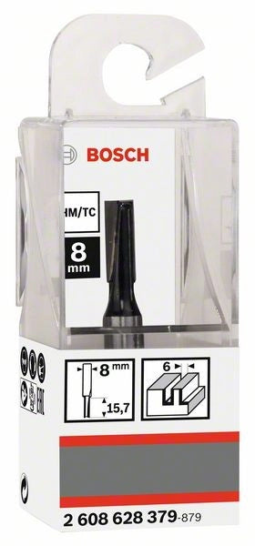 2608628379 - Fresa dritta, 8 mm, D1 6 mm, L 16 mm, G 48 mm 8 mm, D1 6 mm, L 16 mm, G 48 mm