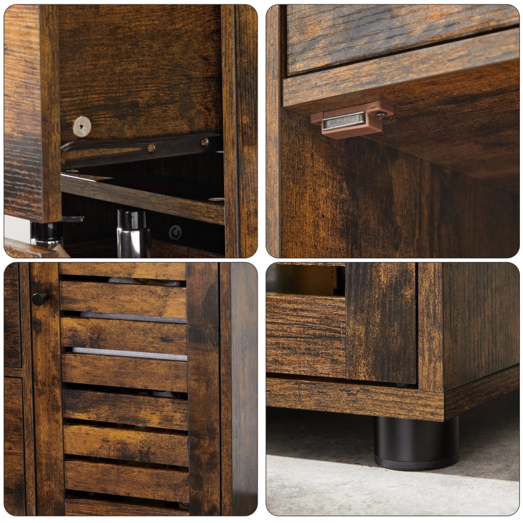 Mobiletto Bagno Oskar in Legno Rovere Rustico