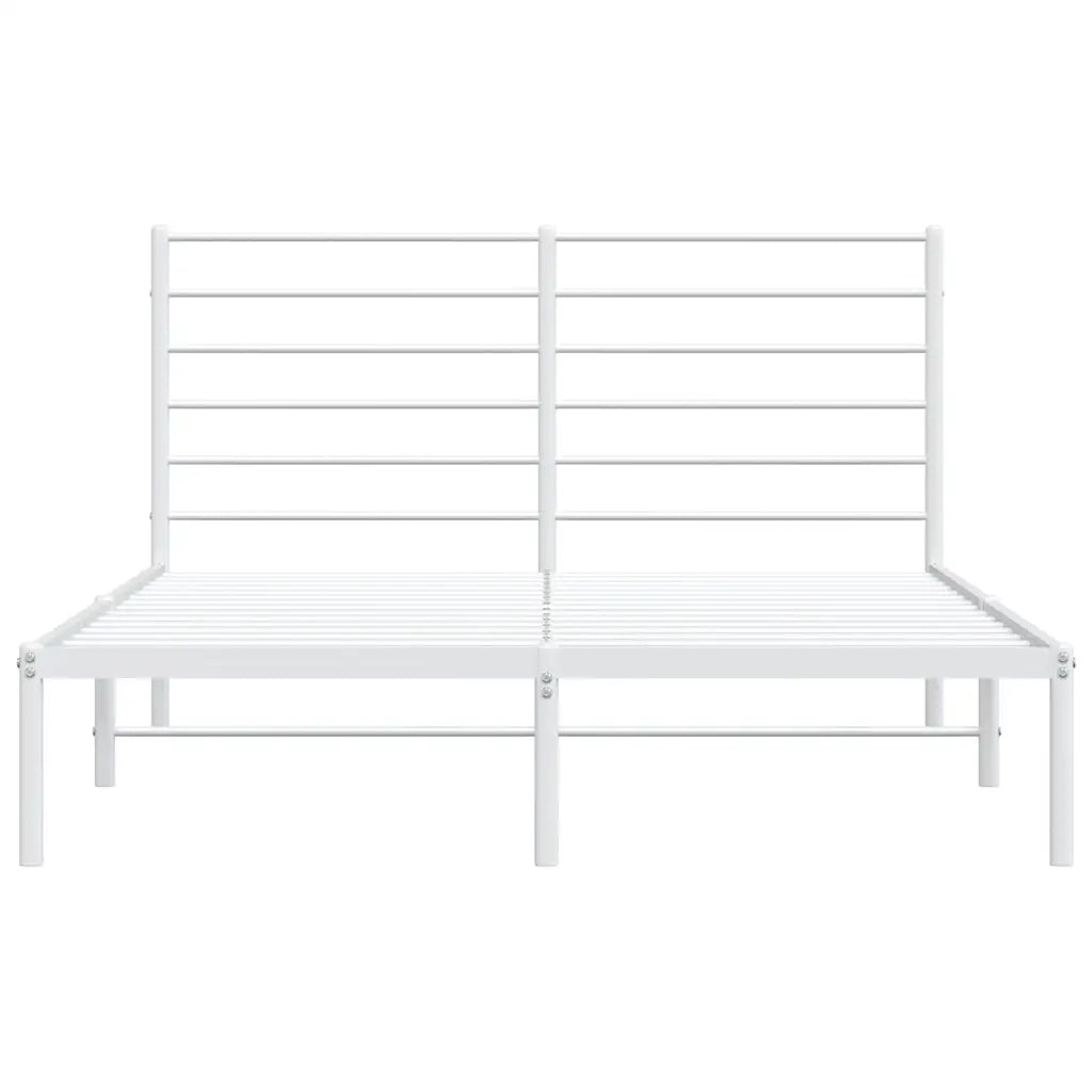 Giroletto con Testiera Metallo Bianco 140x190 cm 352368