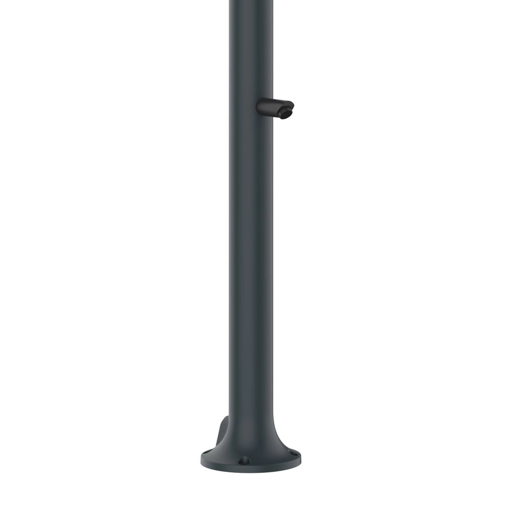 Sined Luna Timer p Grigia Doccia In Alluminio Doppio Attacco Acqua Fredda Laterale o Inferiore Su Un Unico Tubo Interno Doccia Acqua Fredda Temporizzata Con Soffione Lavapiedi e Miscelatore Grigio
