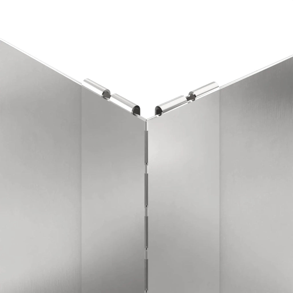 Bordura per Prato 4 pz 60 x 60 x 35 cm Acciaio Argento 8008926