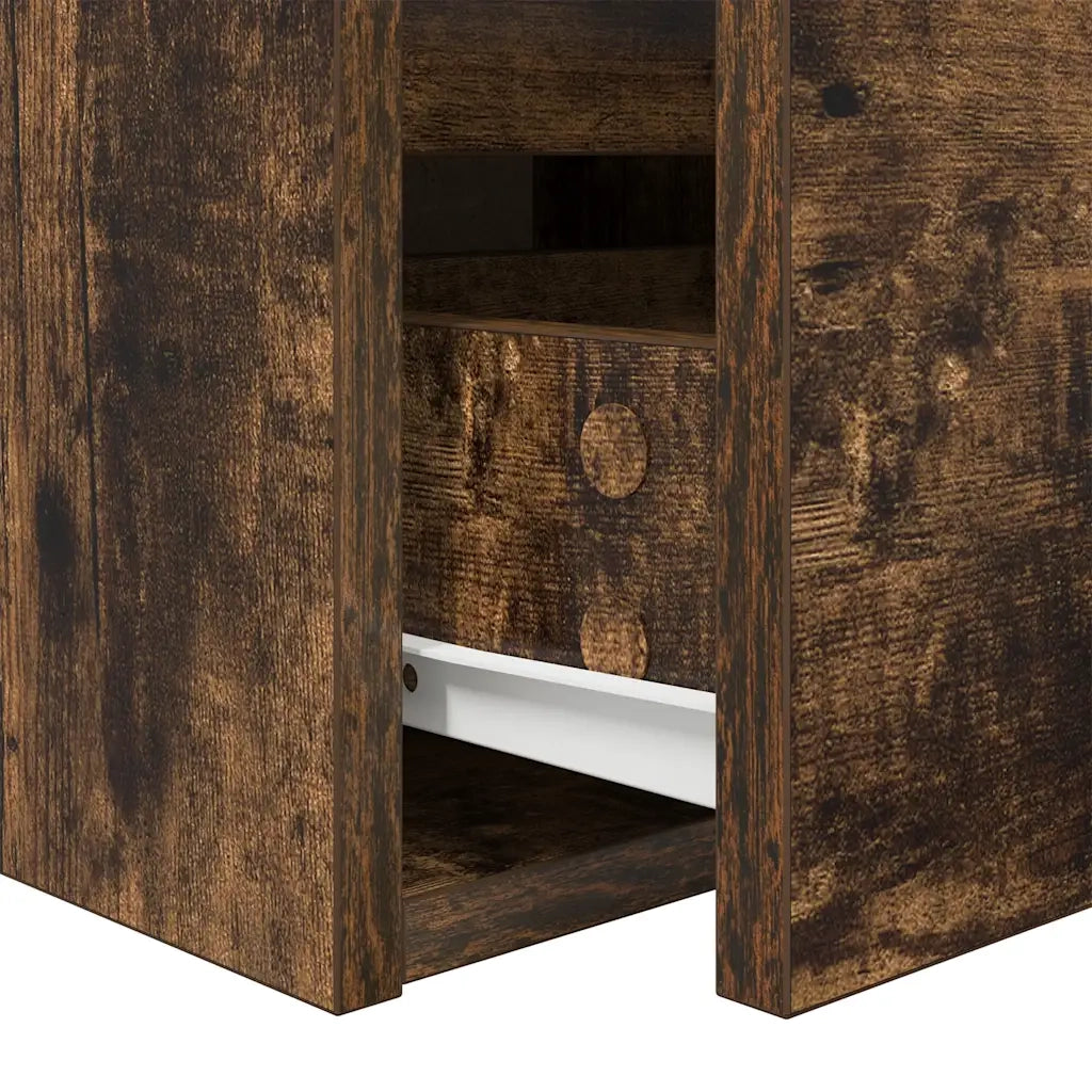 Comodino a Muro Rovere Fumo 38x34x40 cm 861255