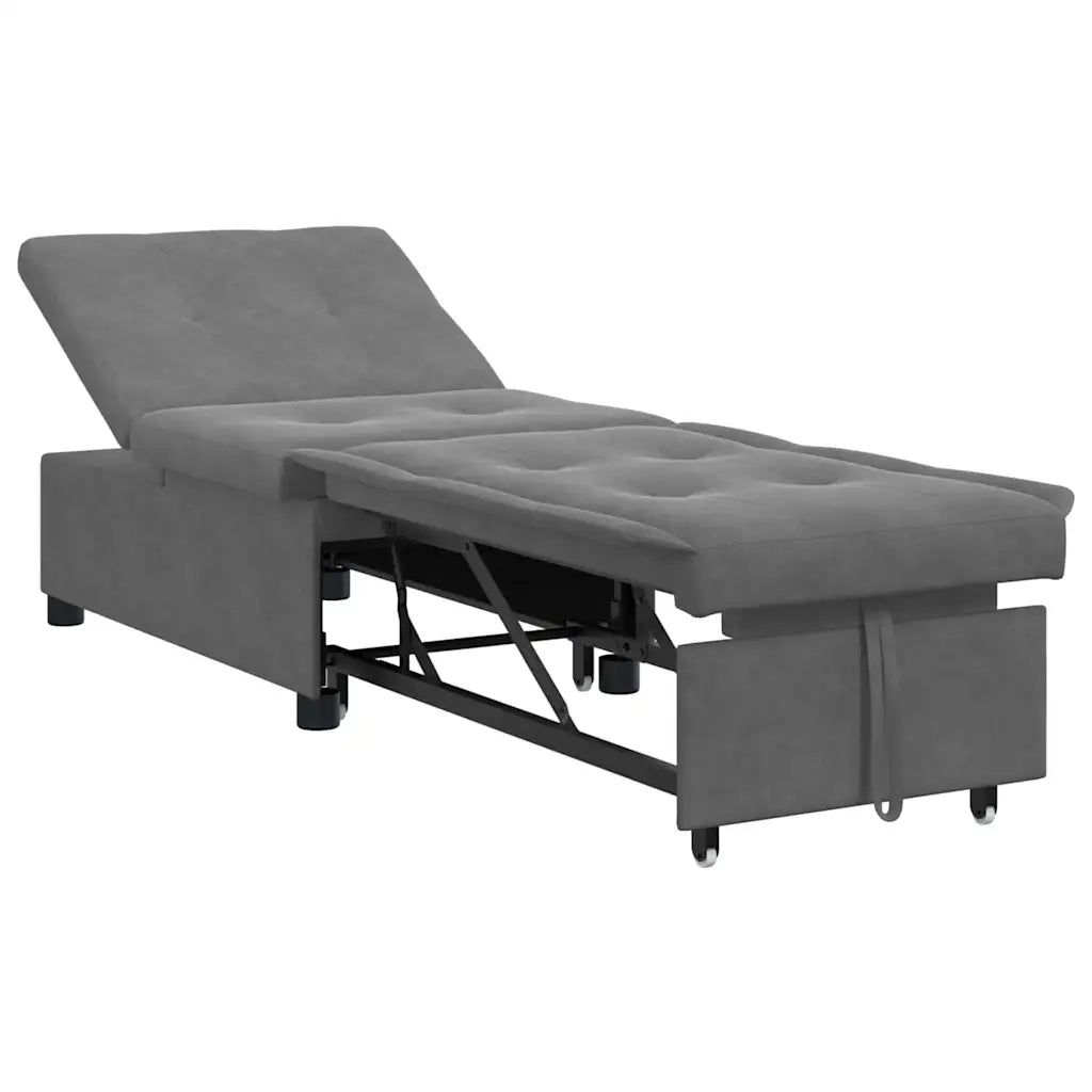 Divano Letto Estraibile Grigio scuro 194 x 67 x 82 cm 42008609