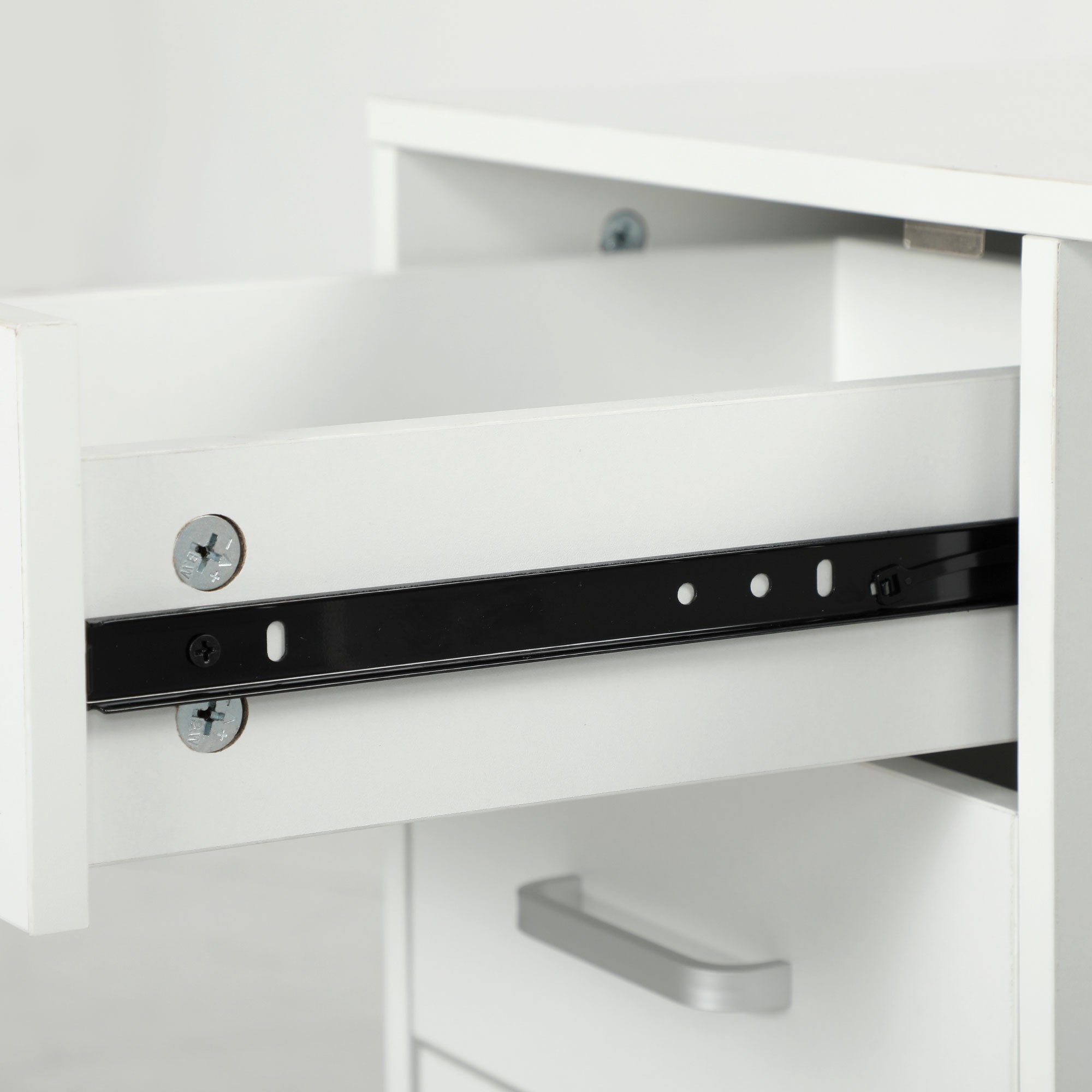 Cassettiera da Ufficio Schedario  con 3 Cassetti Serratura e Chiavi 60x40x56 cm Bianco