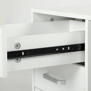 Cassettiera da Ufficio Schedario  con 3 Cassetti Serratura e Chiavi 60x40x56 cm Bianco