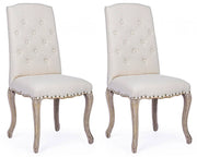 Set 2 Sedie 51x53x99h cm Diva Naturale