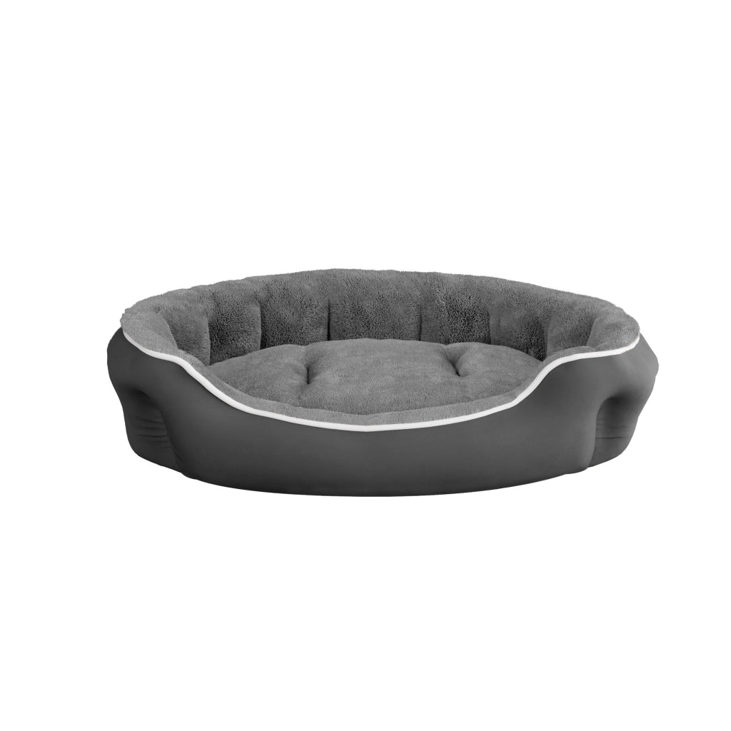 Cuccia Imbottita per Cani e Gatti 59x53x18cm in Poliestere Coccole Grigio