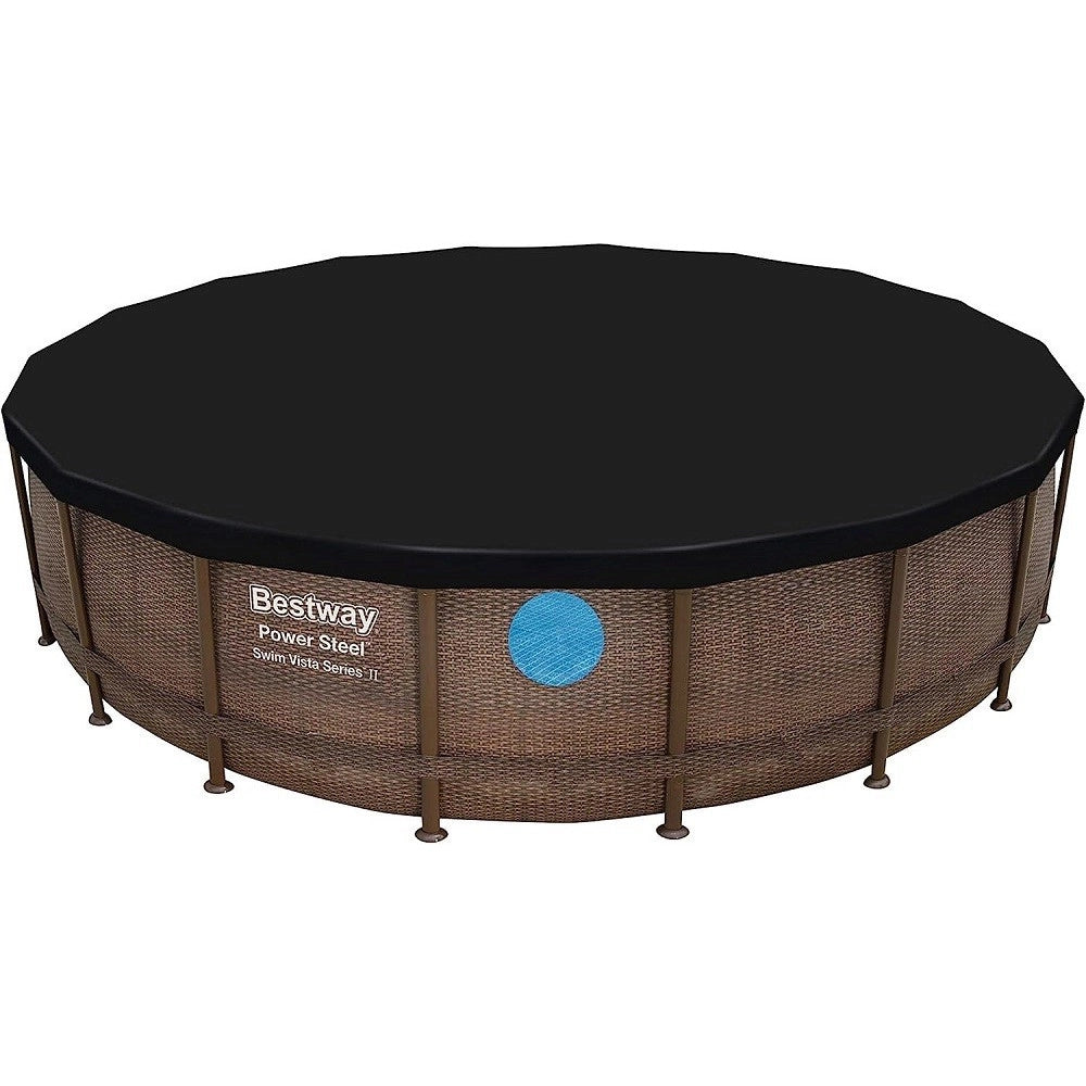 Trade Shop - Telo Di Copertura Pvc Per Piscina Fuori Terra Da 549 Cm Con Fori Drenaggio 58039 -