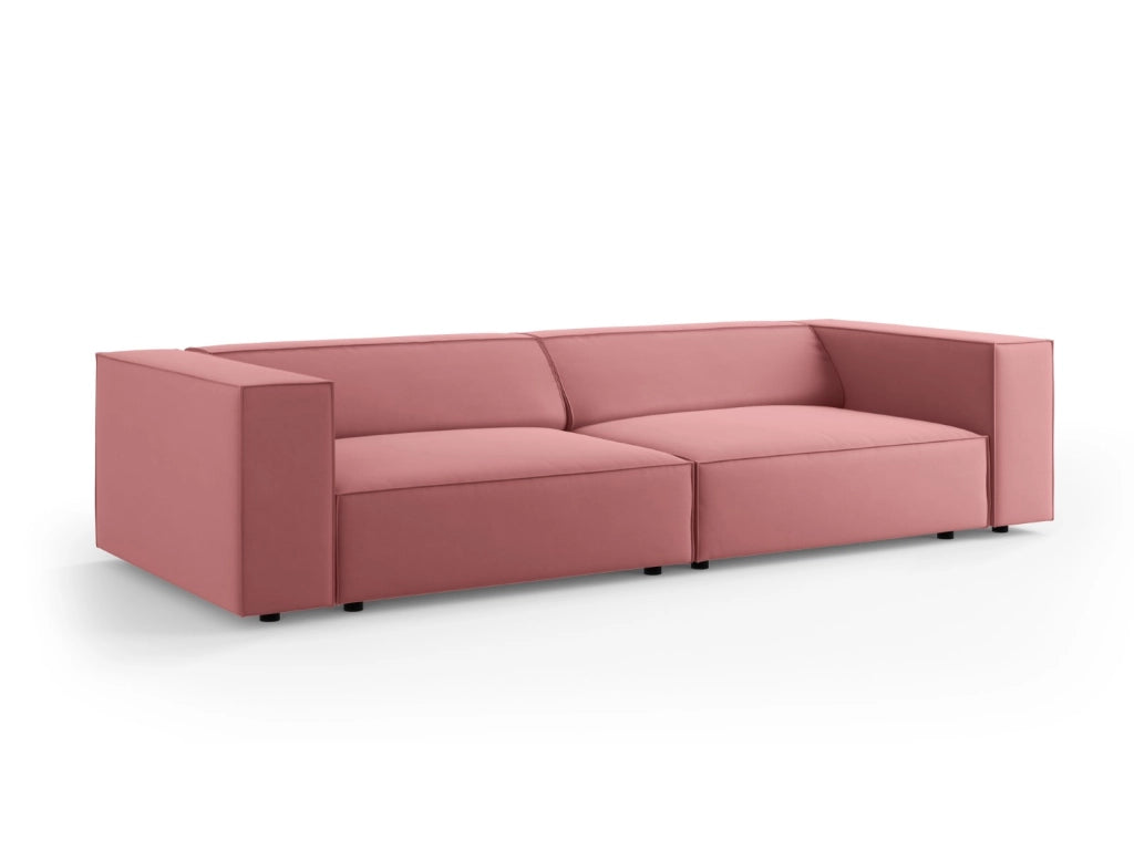 Cosmopolitan Design - Divano "Arendal" 4 posti in velluto salmone 