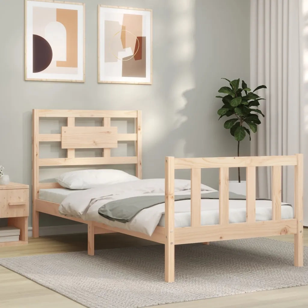 Giroletto senza Materasso-Struttura Letto 90x200 cm in Legno Massello di Pino 515937