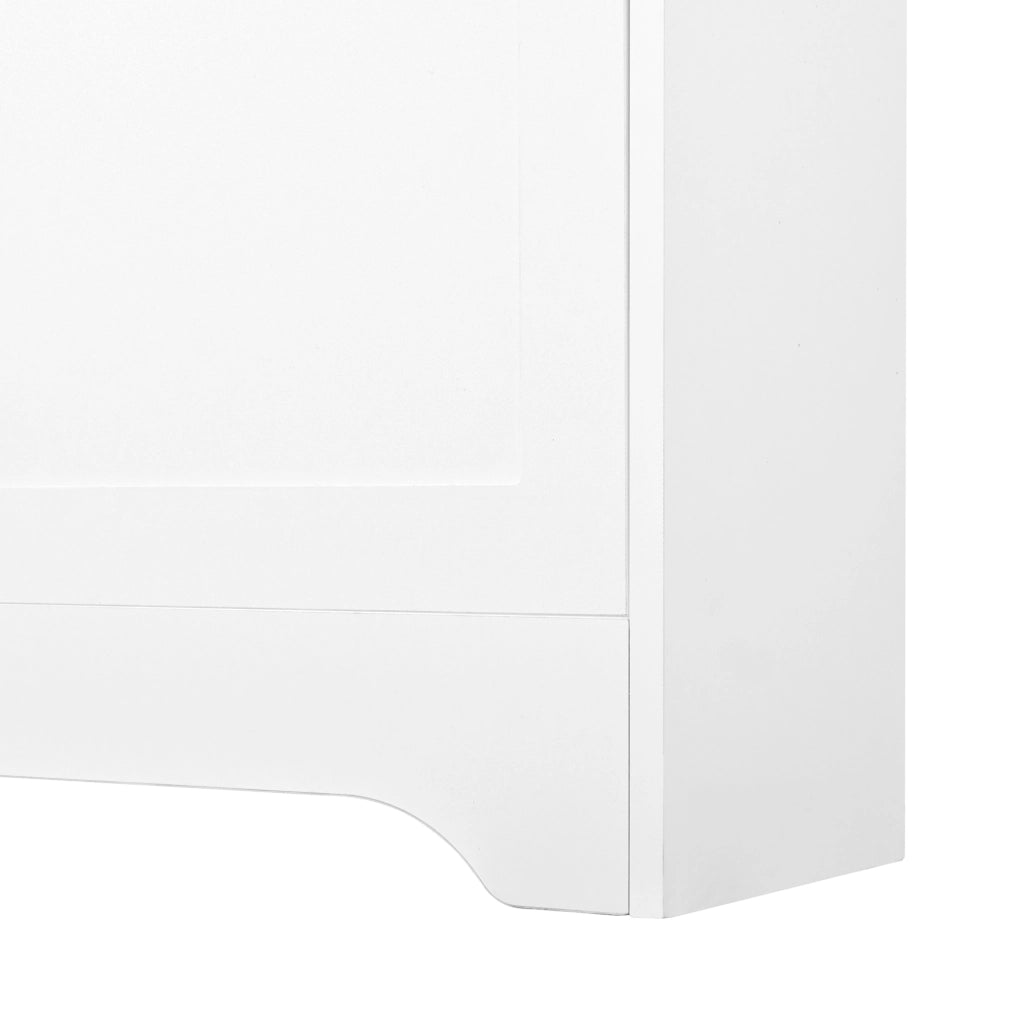Scarpiera 87x26x120 cm con 3 ribalte e ripiano superiore in MDF bianco