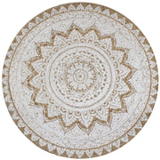Tappeto in Juta Intrecciata con Stampa 90 cm Rotondocod mxl 128496