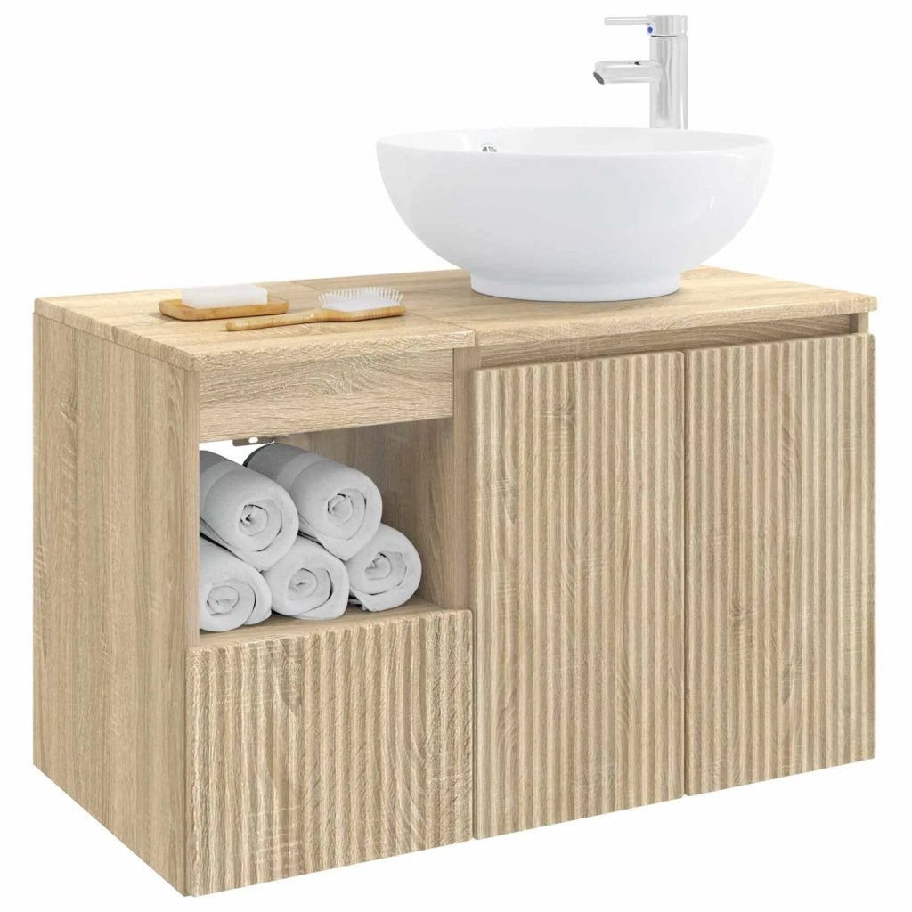 Set di mobili per il bagno 2 pz Rovere Sonoma 3404086