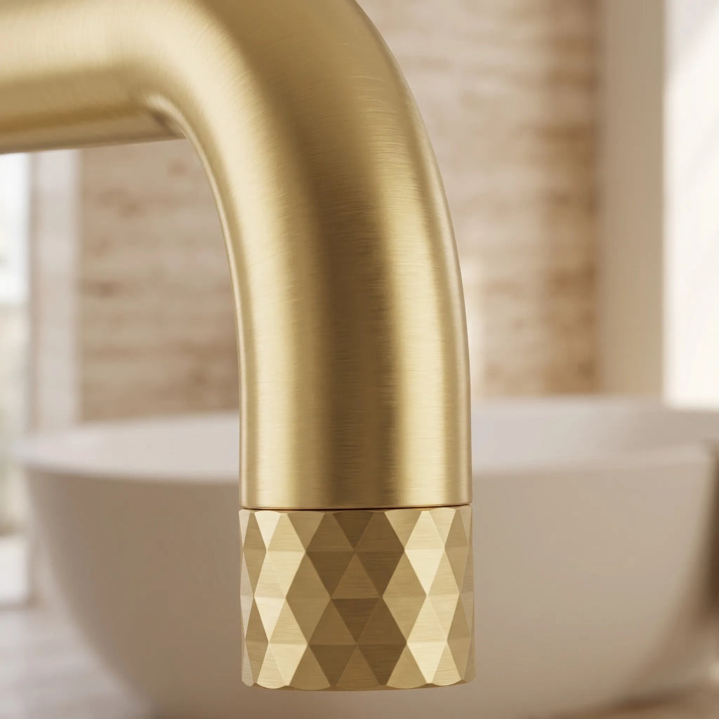Rubinetto Indipendente Rea Lungo Diamond Brush Gold