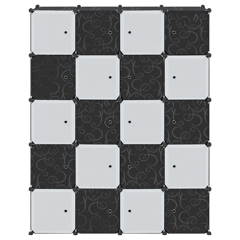Organizzatore Portaoggetti con 20 Cubi e Aste per Appendere PP