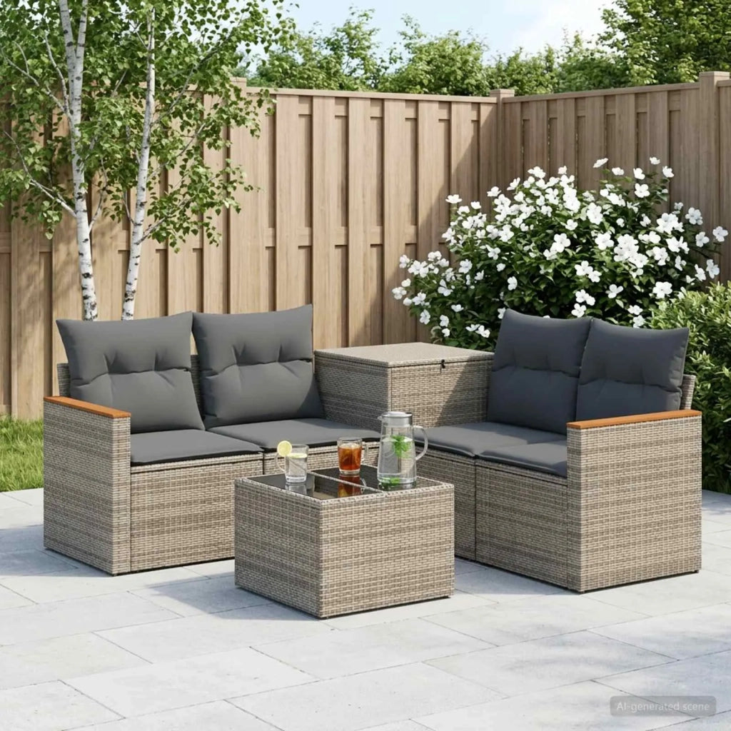 Set di divani 6 pz Grigio e Grigio Scuro 3447618